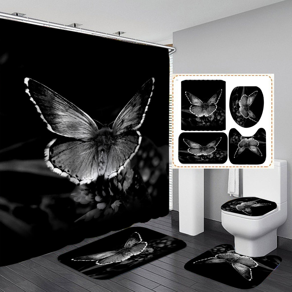Schmetterling Duschvorhang aus Stoff – Bild 5 | LuxeStyle