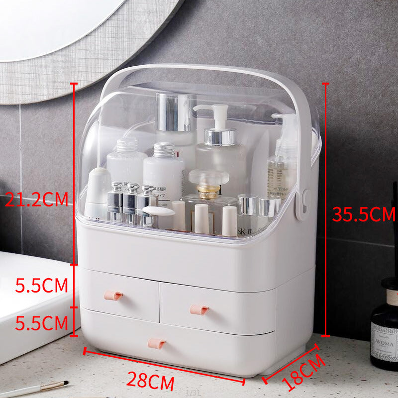 Staubdichte Kosmetik-Aufbewahrungsbox mit Deckel – Bild 3 | LuxeStyle