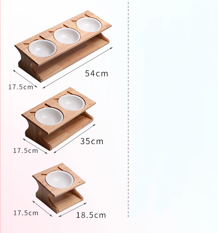 Futtertisch aus Massivholz mit Keramiknapf – Bild 4 | LuxeStyle