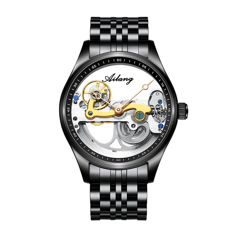 Mechanische Skelett-Herrenuhr mit Silikonband