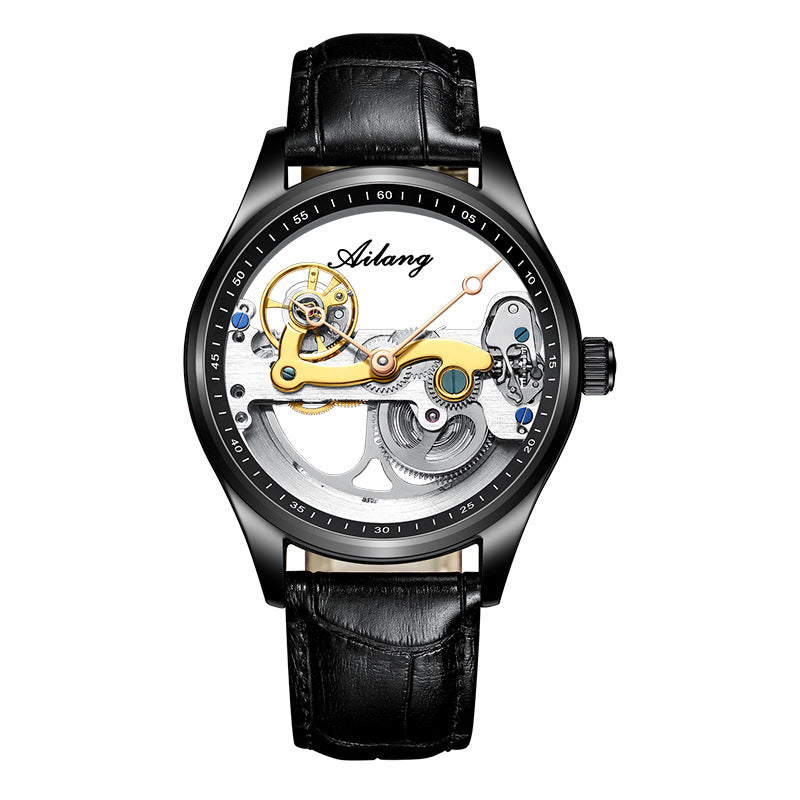Mechanische Skelett-Herrenuhr mit Silikonband
