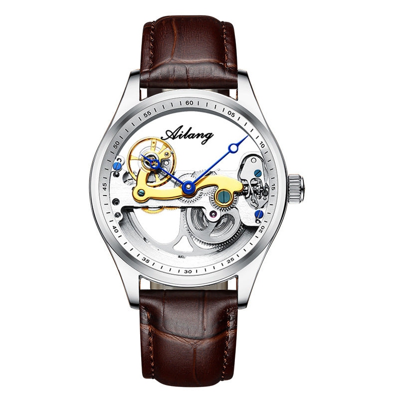 Mechanische Skelett-Herrenuhr mit Silikonband