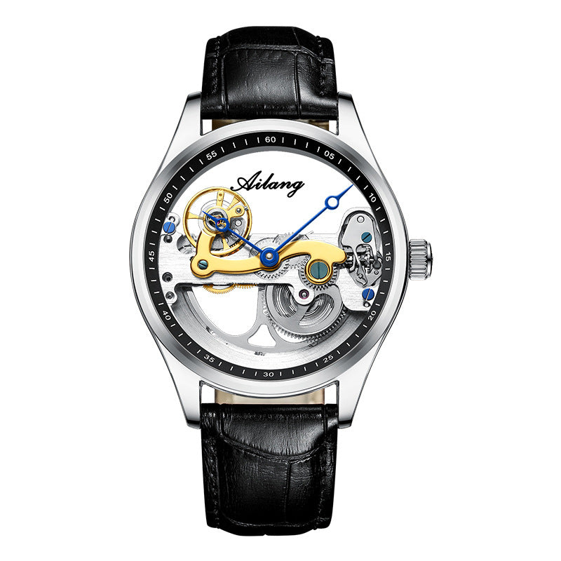 Mechanische Skelett-Herrenuhr mit Silikonband