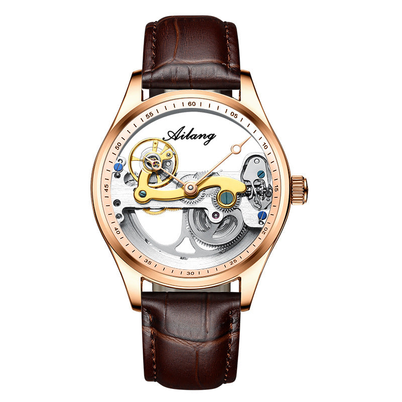 Mechanische Skelett-Herrenuhr mit Silikonband
