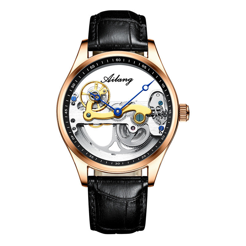 Mechanische Skelett-Herrenuhr mit Silikonband