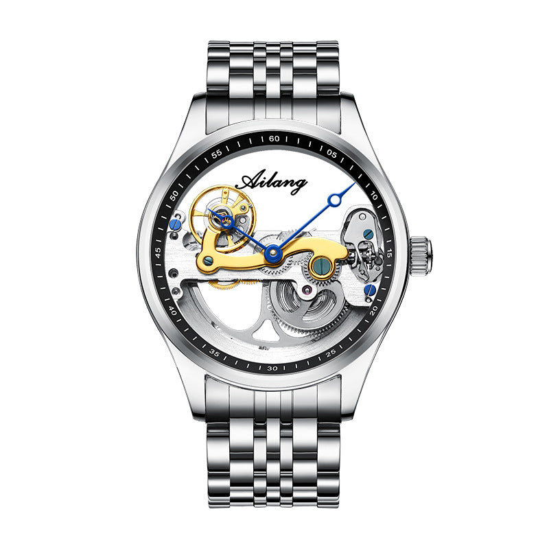 Mechanische Skelett-Herrenuhr mit Silikonband