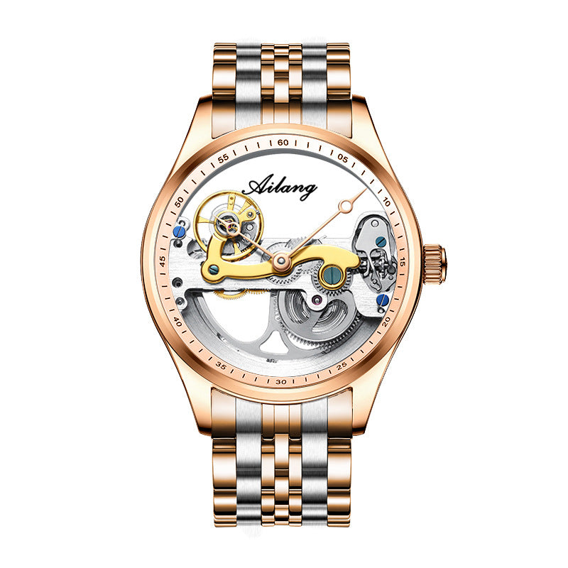Mechanische Skelett-Herrenuhr mit Silikonband