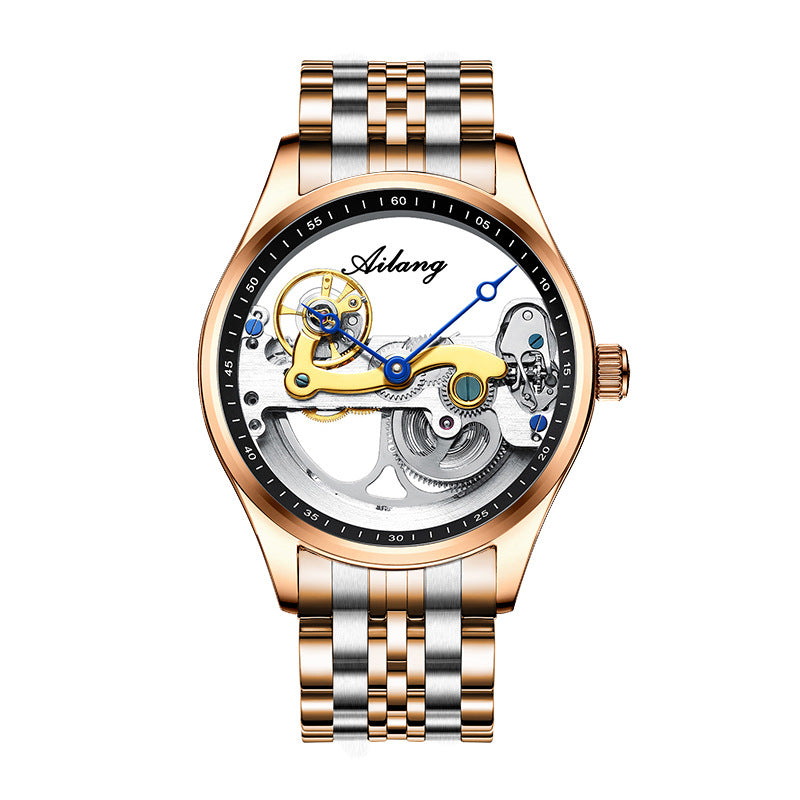 Mechanische Skelett-Herrenuhr mit Silikonband