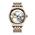 Mechanische Skelett-Herrenuhr mit Silikonband