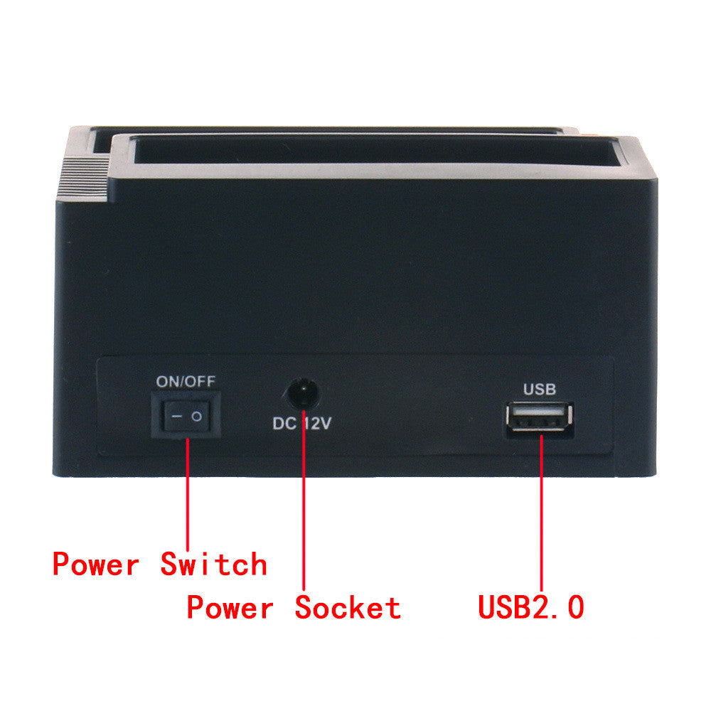 USB 2.0 Festplatten-Dockingstation mit Kartenleser
