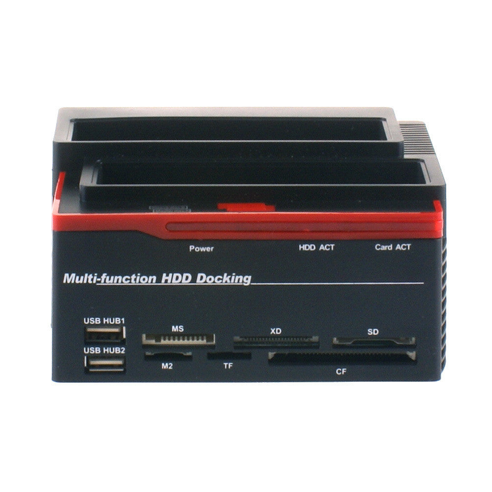 USB 2.0 Festplatten-Dockingstation mit Kartenleser