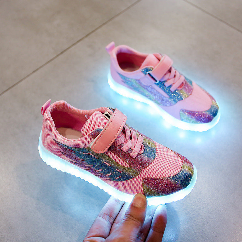 USB Leuchtschuhe für Kinder mit Flügeln | LuxeStyle