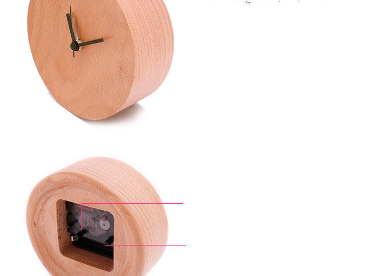 Beech‑Tischuhr mit Glockenalarm, 12 cm Durchmesser – Bild 5 | LuxeStyle