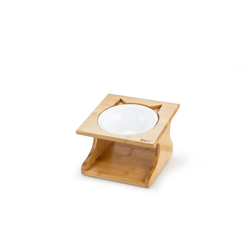 Keramik-Futternapf mit Holzständer | LuxeStyle