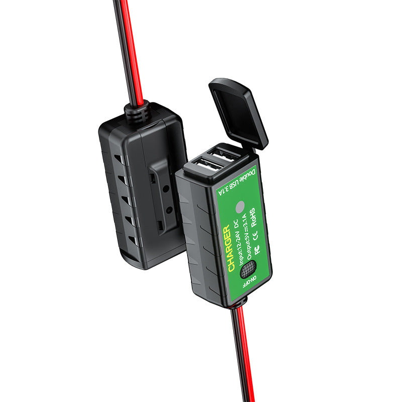 Wasserdichtes Motorrad-Ladegerät mit Dual-USB