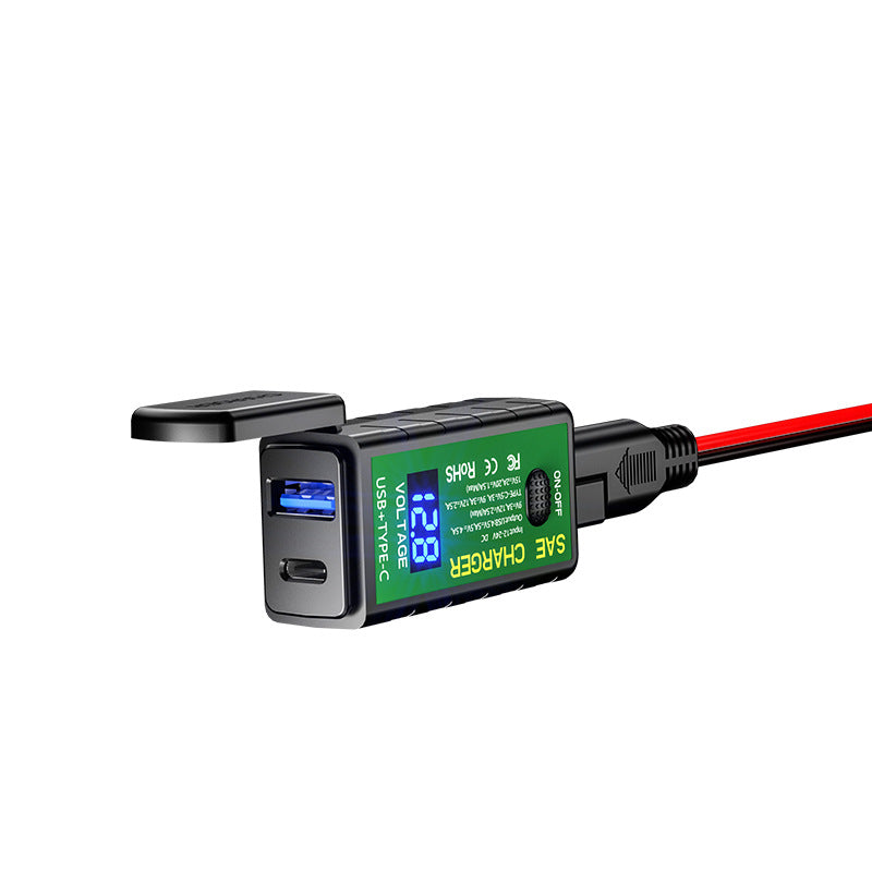 Wasserdichtes Motorrad-Ladegerät mit Dual-USB
