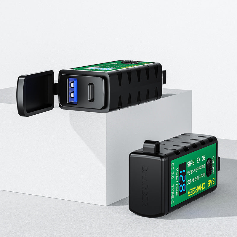 Wasserdichtes Motorrad-Ladegerät mit Dual-USB