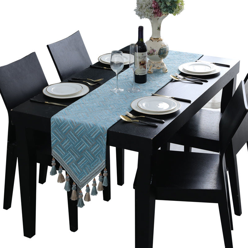 Tischläufer "Handwerker-Blau" mit Pflanzenmuster – Bild 2 | LuxeStyle