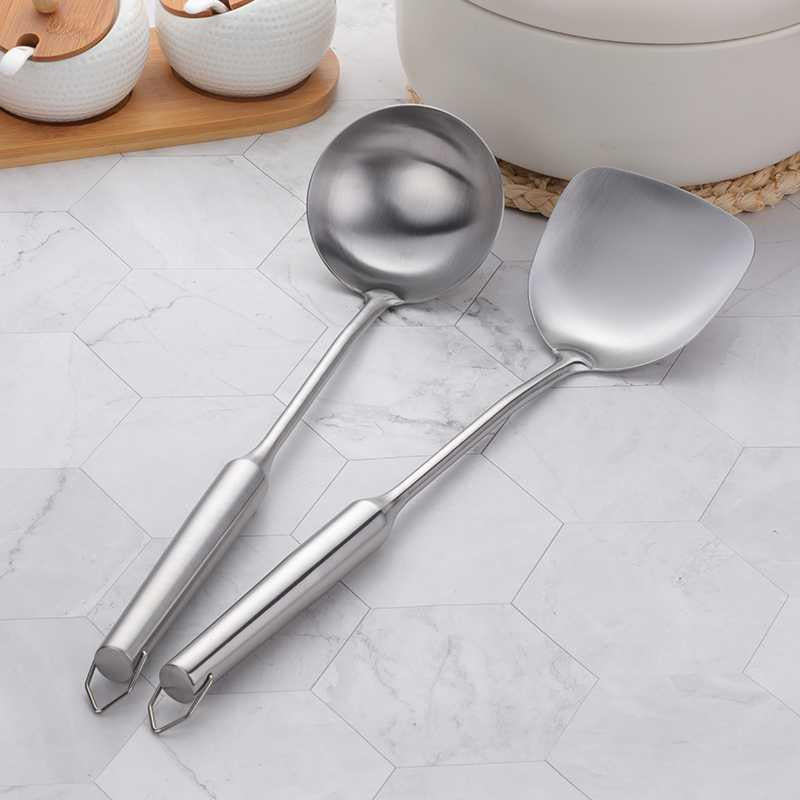 Edelstahl-Spatel und Schöpflöffel Set – Bild 2 | LuxeStyle