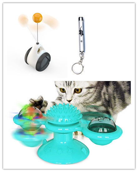 Windmühlen Katzenspielzeug mit Saugnapf | LuxeStyle