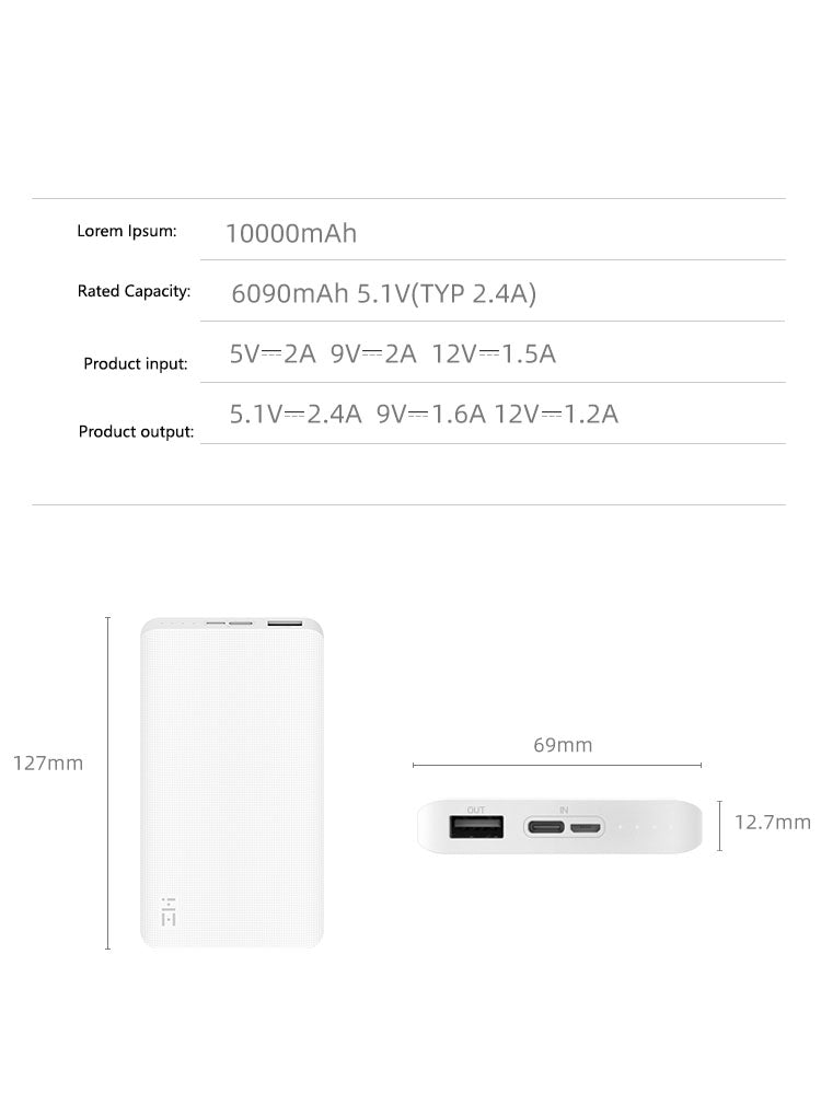 ZMI Purple Rice 10000 mAh Powerbank
