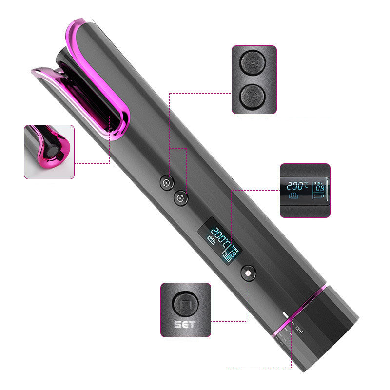 Kabelloser Lockenstab mit LCD-Anzeige – Bild 3 | LuxeStyle