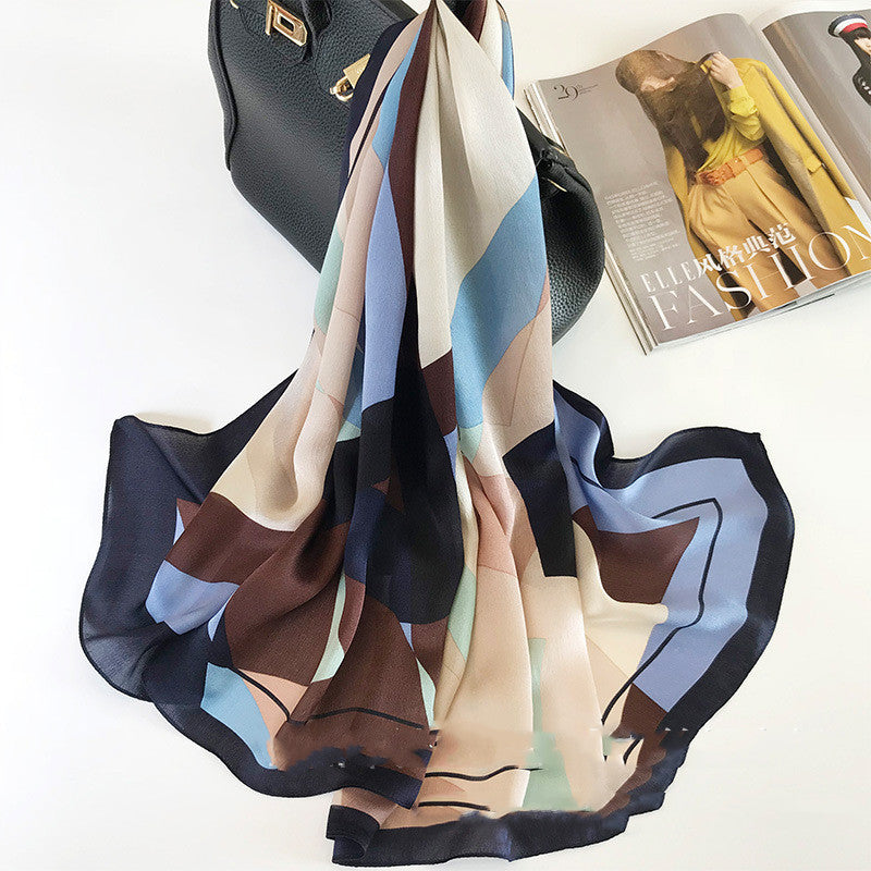 Seidenschal mit Geometrie-Muster – Bild 3 | LuxeStyle