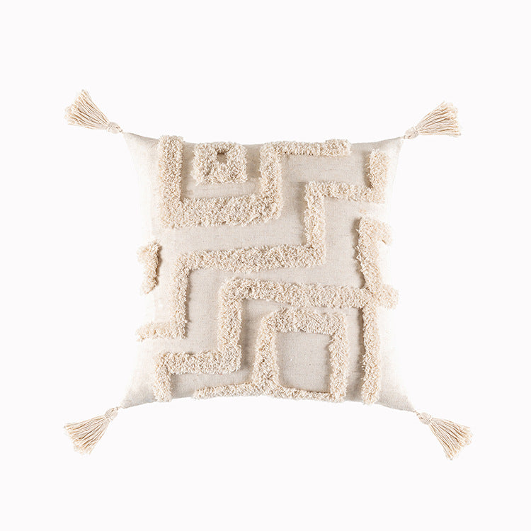 Apricot-Geometrie-Kissenbezug | LuxeStyle