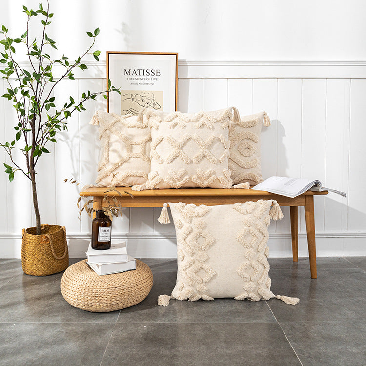 Apricot-Geometrie-Kissenbezug – Bild 5 | LuxeStyle