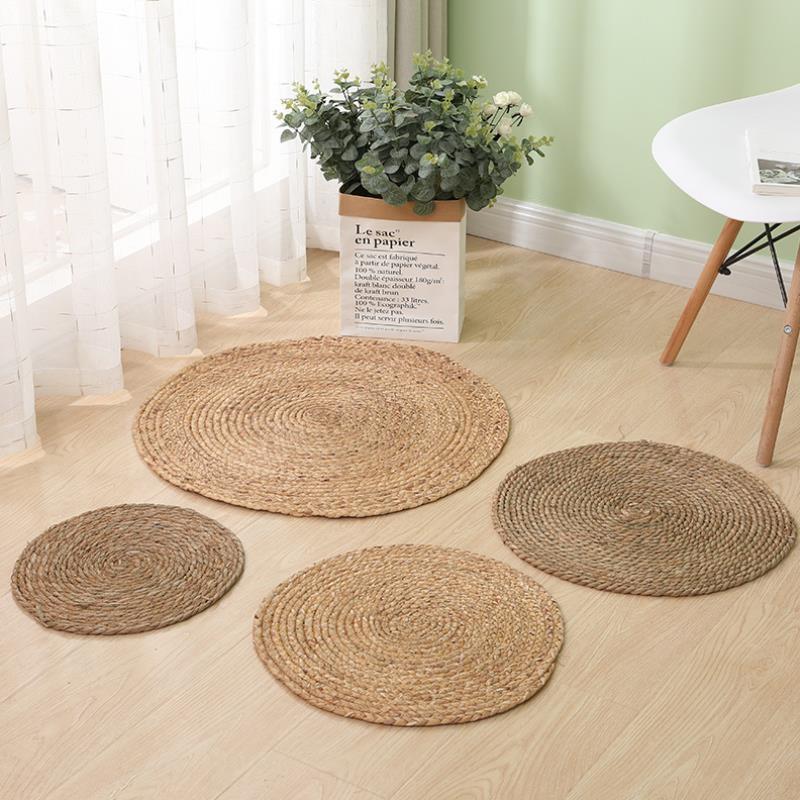 Runder Rattan-Teppich aus Wassergras – Bild 5 | LuxeStyle