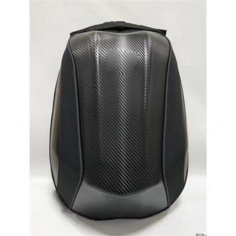 Motorradhelm-Rucksack mit Carbon-Muster – Bild 3 | LuxeStyle