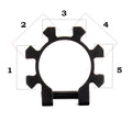 Aluminium-Schienenhalter 25,4 mm | LuxeStyle