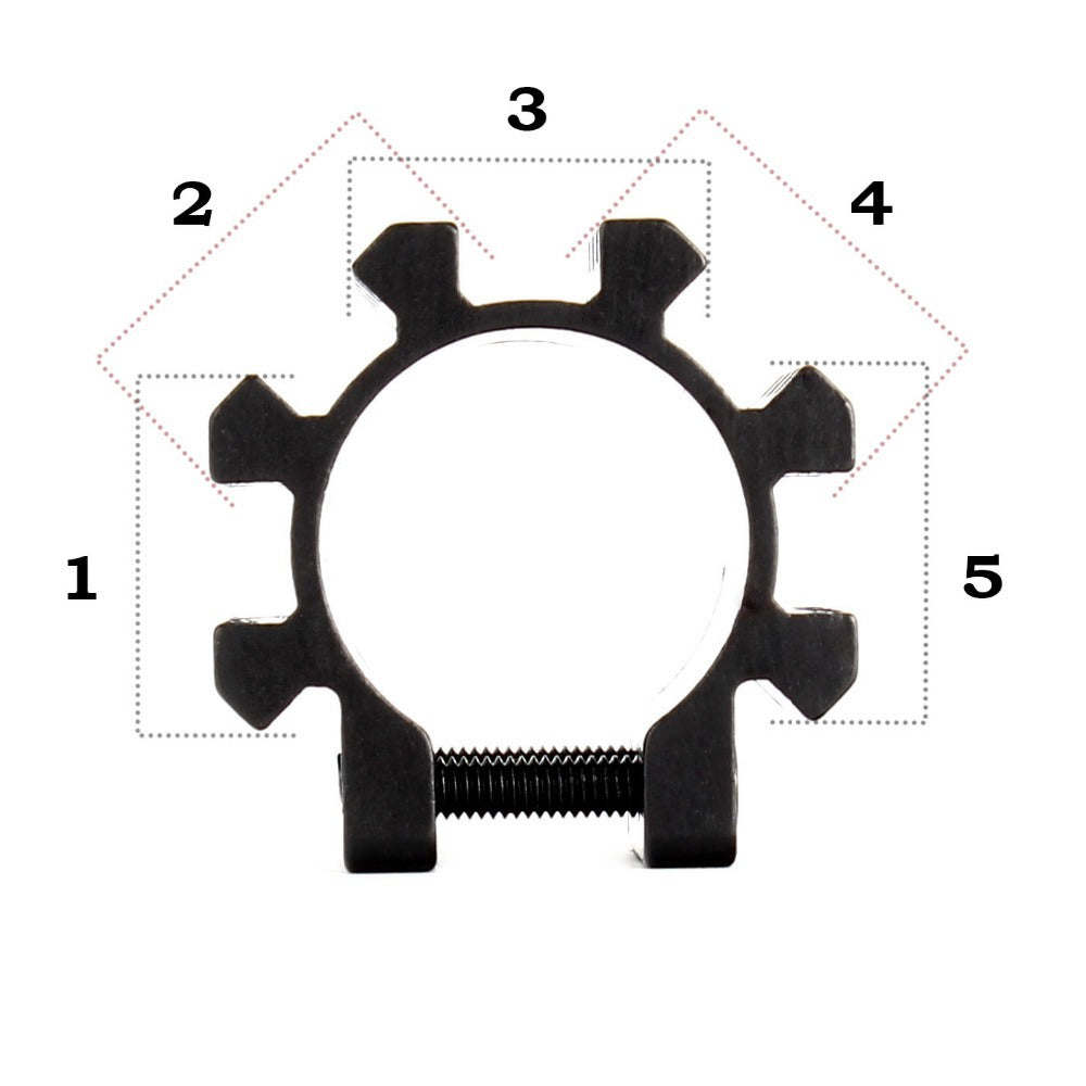 Aluminium-Schienenhalter 25,4 mm | LuxeStyle