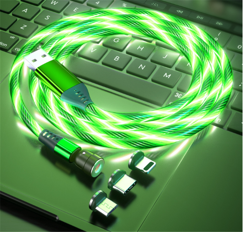 Magnetisches 3-in-1 Ladekabel mit LED-Licht