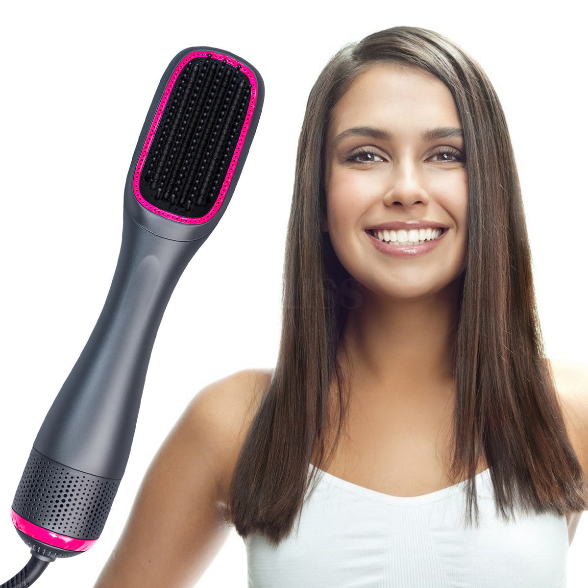3-in-1 Warmluftbürste für Locken & Glätten – Bild 2 | LuxeStyle