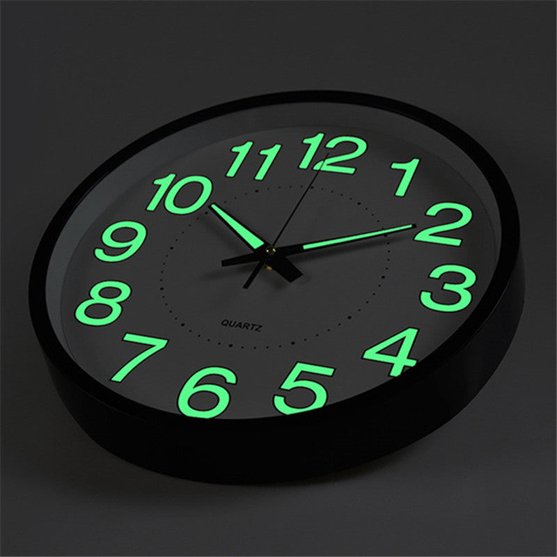Leuchtende Wanduhr, minimalistisch, 30 cm | LuxeStyle
