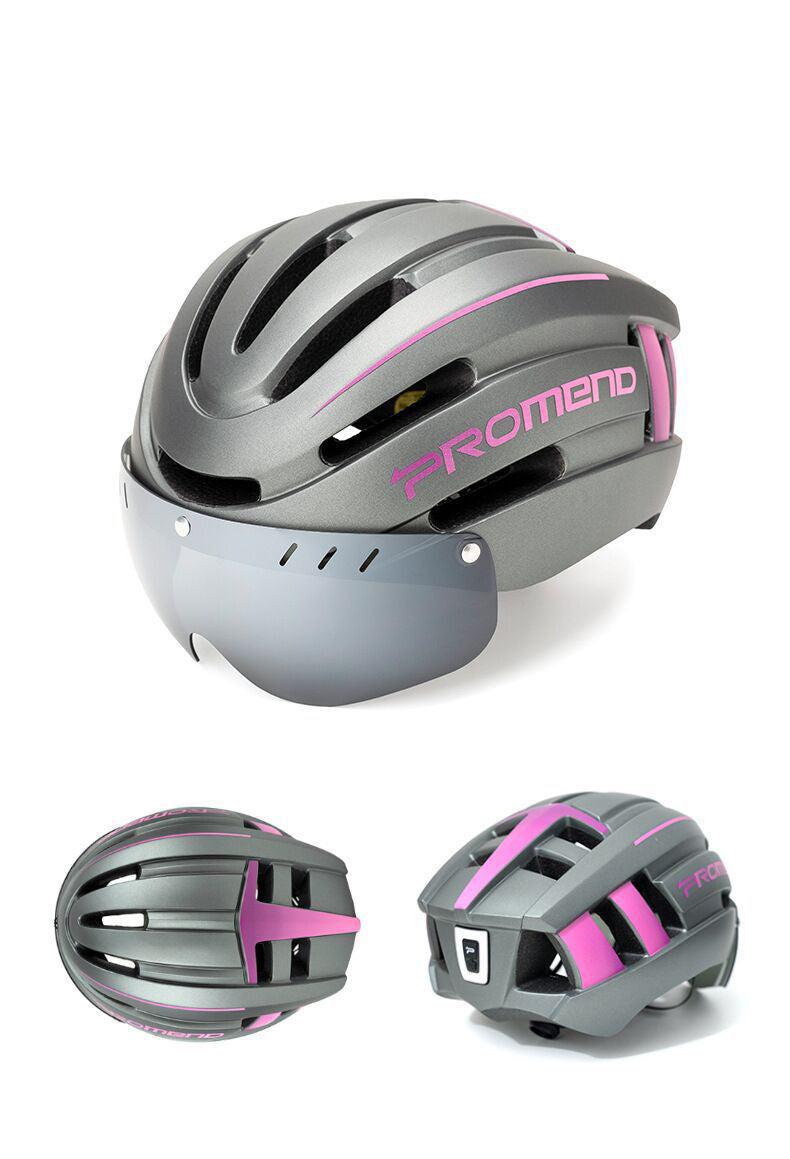 Mountainbike-Helm mit LED-Warnlicht