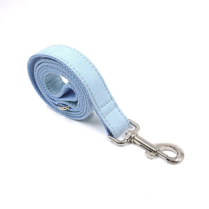 Halsband für Hunde, Samt, Himmelblau | LuxeStyle