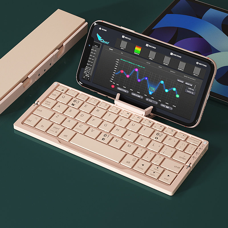 Faltbare Mini Bluetooth-Tastatur mit Ständer
