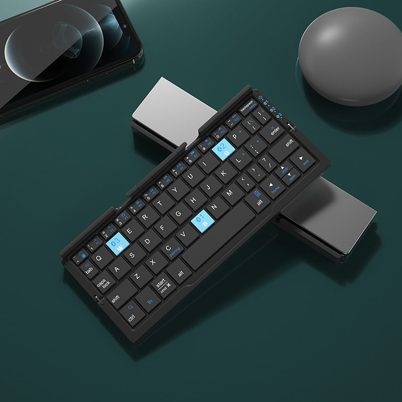 Faltbare Mini Bluetooth-Tastatur mit Ständer