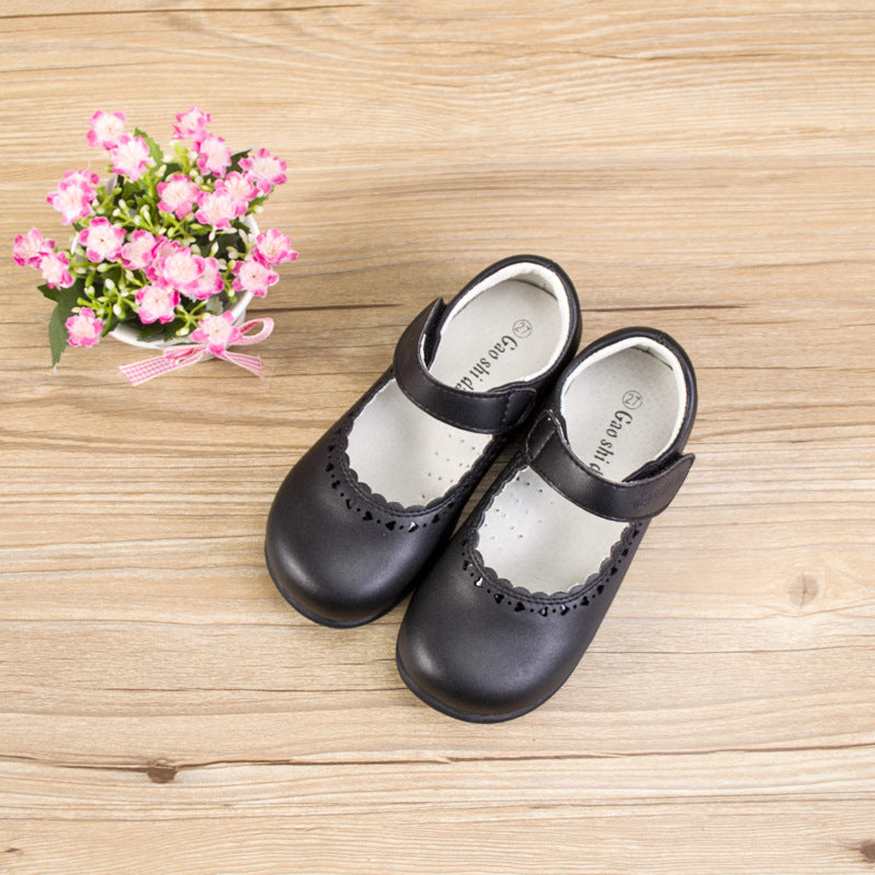 Schwarze Handgemachte Kinderschuhe mit runder Spitze – Bild 3 | LuxeStyle