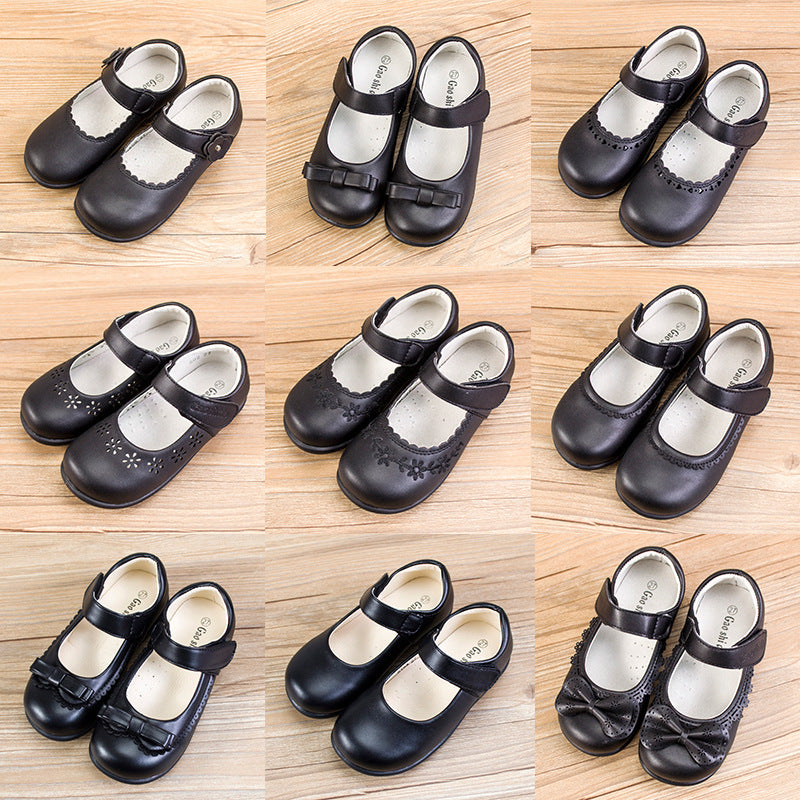Schwarze Handgemachte Kinderschuhe mit runder Spitze – Bild 2 | LuxeStyle