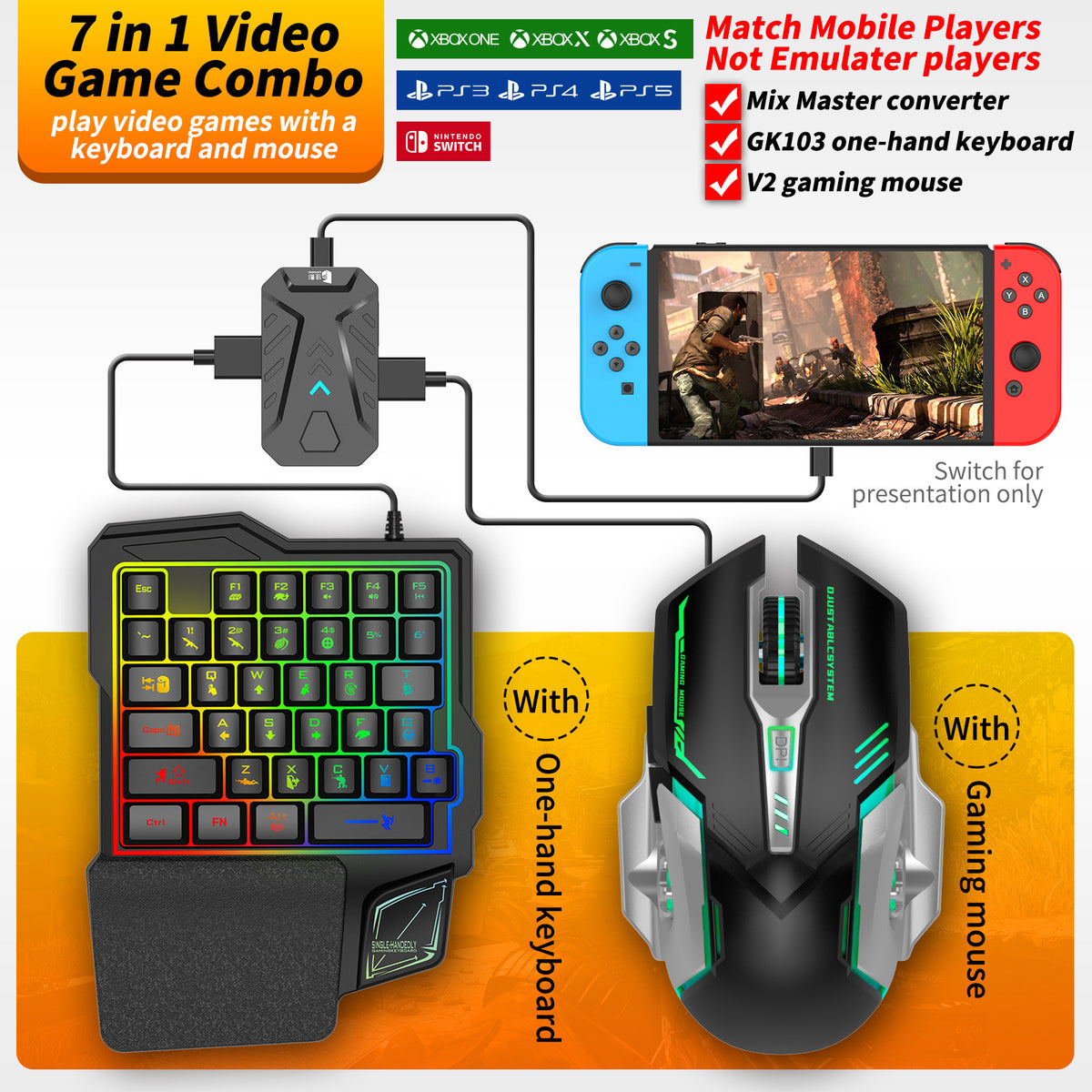 Tastatur- & Maus-Konverter für PS/Xbox/Switch – Bild 2 | LuxeStyle
