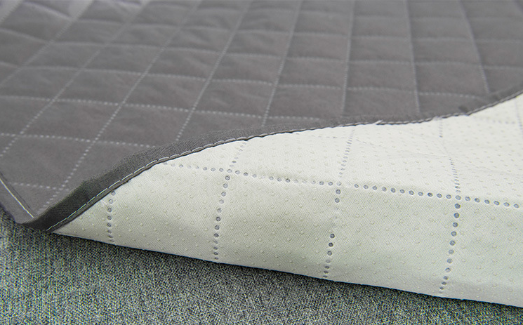 Sofaüberwurf mit Chaise Longue, Grau – Bild 4 | LuxeStyle