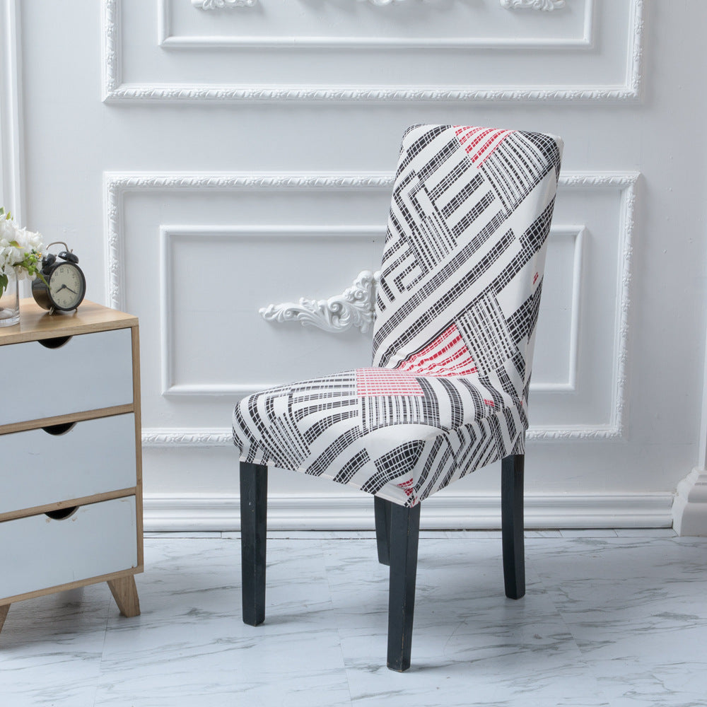 Elastischer Stuhlhussenbezug mit Muster – Bild 2 | LuxeStyle