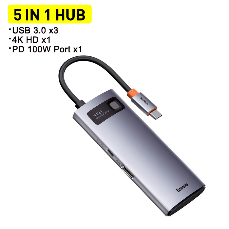 Baseus Metal Shimmer Type-C 6-in-1 Docking Station