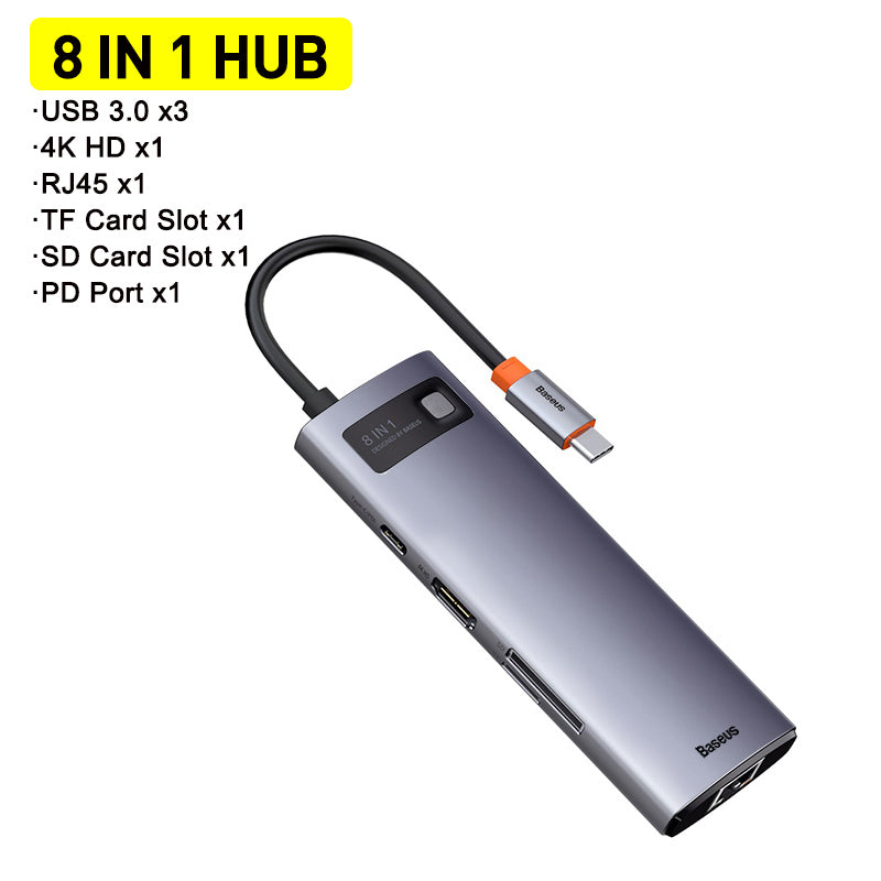 Baseus Metal Shimmer Type-C 6-in-1 Docking Station