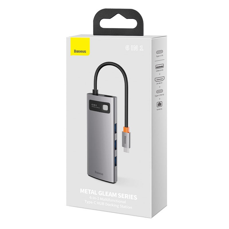 Baseus Metal Shimmer Type-C 6-in-1 Docking Station