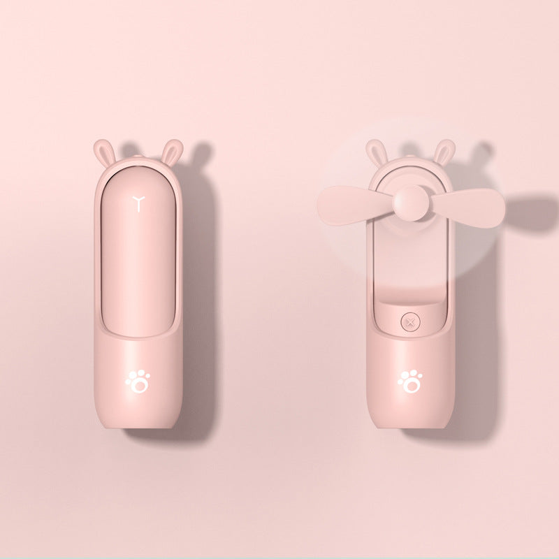 Mini Handventilator mit Sprühbefeuchtung & Powerbank