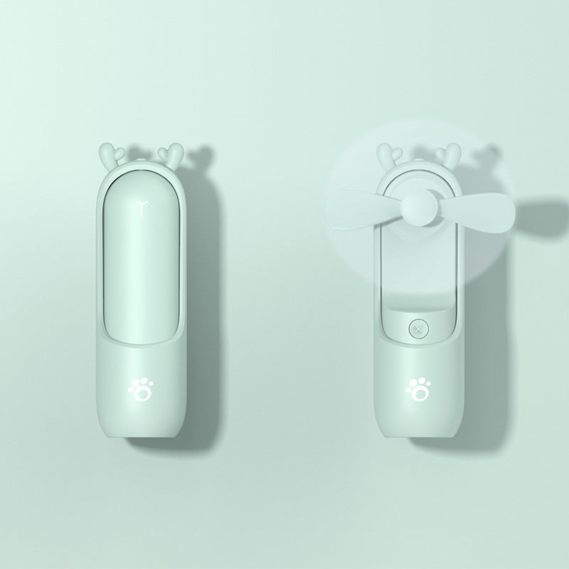 Mini Handventilator mit Sprühbefeuchtung & Powerbank
